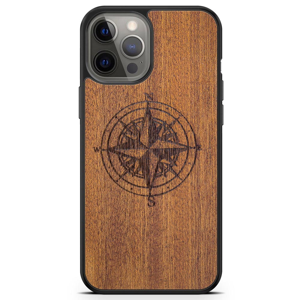 Compass Wooden Phone Case